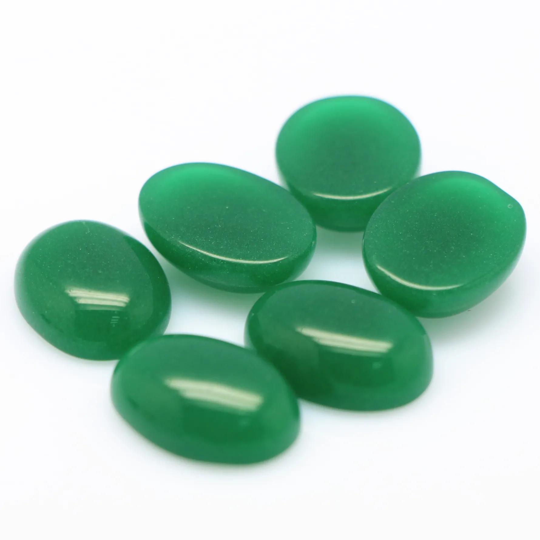 Oval shape white yellow green red Flat bottom smooth surface jewelry materials Natural stone Malay jade