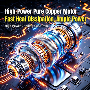 electric grinder, mini desktop dual-wheel sharpener, household polishing and rust removal <b>tool</b>, small lithium battery-<b>powered</b> - Product Image 2