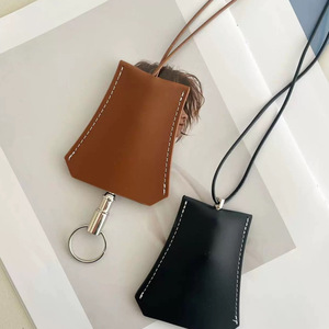 Pochette à clés en cuir, collier style streetwear, cordon pour clés et lunettes, pochette à clés en cuir luxueuse et polyvalente - Product Image 1