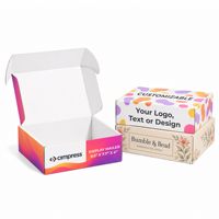 Boîte à courrier personnalisée, ajoutez un logo ou du texte, 9,5 x 7,75 x 4, boîte cadeau en carton blanc, ondulé moyen, boîtes d'expédition