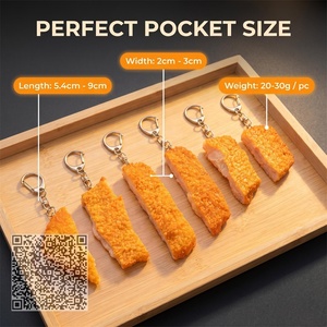 Llavero de Nuggets de Pollo Frito Hiperrealistas, Recuerdo para Fiestas, Eventos de Restaurantes, Promoción de Marca Premium, Souvenir al por Mayor - Product Image 4
