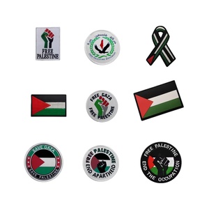 مخصص هدية ترويجية الملابس دبوس تطريز PVC مجانا فلسطين بقع مع هوك وحلقة - Product Image 2