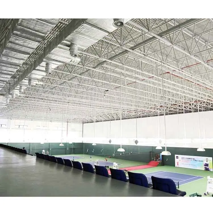 Bolt Connect โครงสร้างเหล็กโครงสร้างพื้นที่การก่อสร้างหลังคาสนามเทนนิสโครงสร้างหลังคาสนามกีฬาสำหรับ Sport Hall