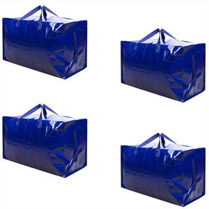 4 Pack Heavy Duty Moving Bag Extra Large Cloth Blanket Organizer Tote Folding Storage Bags