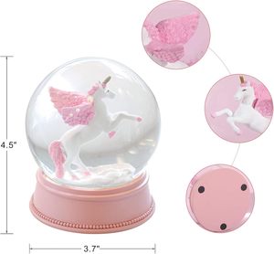 Boules à neige pour filles 100MM <span class=keywords><strong>Paillettes</strong></span> roses 4,534cm <span class=keywords><strong>Licorne</strong></span> Cadeaux de Noël et d'anniversaire pour amies et épouses - Product Image 6