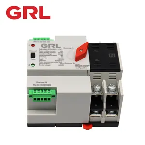 חד פאזי Din Rail ATS עבור PV ומהפך כפול כוח מתגי בורר העברה אוטומטית 2P 3P 4P למערכת סולארית