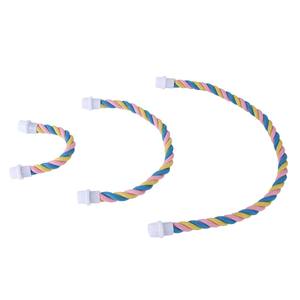 Percha de Cuerda en Forma de U para Loros, Soporte Elástico de Algodón Colorido para Escalar y Descansar Cómodamente, Columpio de Cuerda de Algodón Colorido para Pájaros - Product Image 2