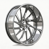 Rines Forjados SL 20x9 24x10 26x12 30x14 Personalizados de 2 Piezas con Tapa Central Flotante Pulida 6X135 6X139.7 para Toyota Tundra