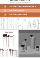 Nuevo Set de Brochas de Maquillaje Profesional de Lujo Mophira 2025, 12 Piezas de Brochas de Madera para Ojos con Logotipo Personalizado, Brochas para Sombra de Ojos