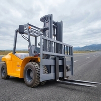 Transpalette diesel tout-terrain contrepoidsé 3 tonnes, capacité de montée 38%, hauteur de levage 2500 mm, usage intensif extérieur pour la restauration