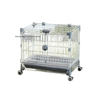 Cage d'élevage multifonctionnelle en acier inoxydable pour chiots, respirante, avec roues pivotantes, pour usage domestique ou en animalerie, idéale pour l'exercice des petits chiens