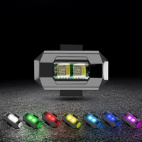 Feux stroboscopiques LED universels pour moto, 7 couleurs, avertissement nocturne pour drone, recharge USB pour voiture, moto, vélo