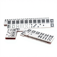 Jeu de dominos en acrylique rouge OEM, taille jumbo, personnalisé, en lucite, 2 couches, double 9, tuiles de jeu de dominos