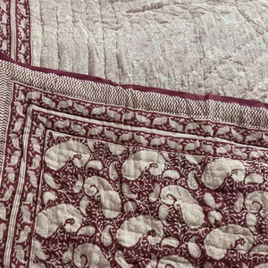 Colcha Kantha de Algodón 100% Puro, Hecha a Mano, de la Mejor Calidad, Colcha Kantha Orgánica Reversible para Usos Invernales - Product Image 1