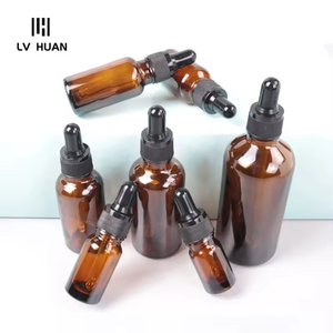 5ml 15ml 20ml 30ml 100ml Recarregáveis Cosméticos Redonda De Vidro Óleo Essencial Garrafa Âmbar Transparente <span class=keywords><strong>Brown</strong></span> Serum Dropper Garrafa 50ml - Product Image 2