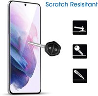 Protecteur d'écran pour Samsung Galaxy S21, ensemble de 4, en verre trempé, anti-rayures, Compatible avec identification par empreinte digitale