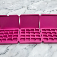 Palette carrée portable en ABS vide pour gel, revêtement UV, personnalisable, pour nail art DIY, cosmétiques et maquillage, boîte de recharge en gros