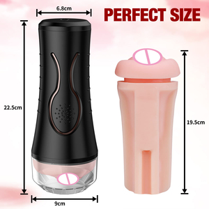 Masturbador Masculino Vibrador, Vagina Realista Texturizada, Copa de Masturbación de Bolsillo, 7.5 Pulgadas de Profundidad, Suave y Voluminoso - Product Image 5