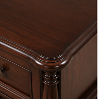 Ensemble de meuble TV et table basse en bois de mahogany massif de style américain moderne, 2 m, écologique, durable, luxe léger, salon, villa
