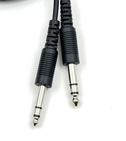 Kabel Headset Penerbangan GA Dual Plug untuk Perlengkapan Kepala Pilot, Kabel Headset Helikopter Peredam Kebisingan