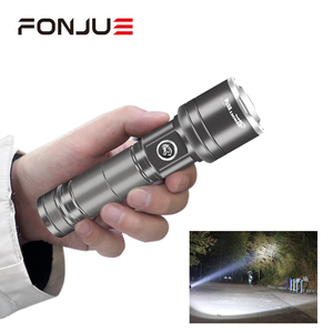 USB có thể sạc lại LED Torch mạnh mẽ 800m sáng đèn lồng công suất cao XPE nhôm không thấm nước chiến thuật đèn pin cho cắm trại ngoài trời - Product Image 1