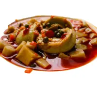 Makanan Cina Chuan Kaleng Abalon Pedas dengan Lada Merah dan Cabai Hijau