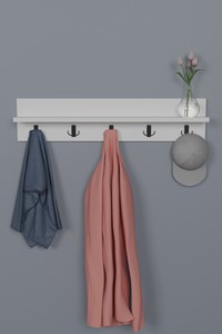 Multifunctional Wall-Mounted Coat Rack and <b>Hanger</b> Modern Style for Bathroom and Living Room - Product Image 2
