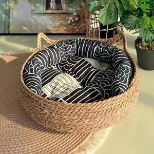Wholesale Modern Eco Friendly Warm Comfortable Straw <b>Bed</b> for Cats - Product Image 1