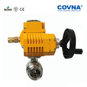 Válvula de bola sanitaria Covna de 90 días de duración, 1/2 pulgada, 2 vías, para agua y aire, a prueba de explosiones, con actuador motorizado eléctrico - Product Image 6
