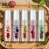Petites quantités d'exportation de fleurs pour la Saint-Valentin - Marguerites. Gloss à lèvres transparent magique changeant de couleur Huile à lèvres Baume à lèvres