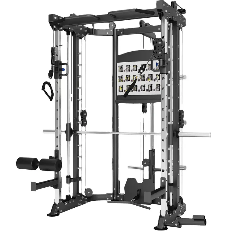 Yeni varış kilo seçici spor salonu ekipmanları çok fonksiyonlu Smith fonksiyonel eğitmen makinesi