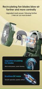 พัดลมไอน้ำแบบพกพา 16000mah ชาร์จไฟได้ พร้อมฟังก์ชั่นเพิ่มความชื้น เสียงเบา พับเก็บได้ ใช้ได้ทั้งภายนอกและบนโต๊ะ - Product Image 2