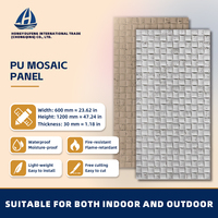 Panel Dekorasi Mosaik PU 600x1200 Mudah Dipasang Tahan Air Tahan Api Tahan UV Dapur Kamar Mandi Dalam Ruangan Luar Ruangan Dinding Gudang Gym