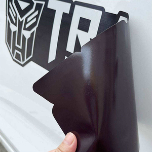 Autocollant personnalisé réutilisable, aimant, graphique <span class=keywords><strong>robot</strong></span> noir, texture galet, flexible, pour véhicule, impression résistante aux intempéries - Product Image 1