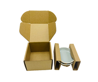 Boîte d'emballage d'expédition pour tasse à café en céramique kraft anti-chocs personnalisée avec insert en carton