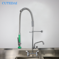 Robinet en laiton de qualité commerciale à 47 hauteurs pré-rinçage à tirette avec pulvérisateur Design industriel pour la cuisine et l'hôtel