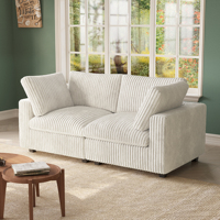VOXHOME US Drop Shipping Apartment 3-Sitzer American Cord Sofa Wohnzimmer möbel Weiß Modular Sectional Couch Sofa Set