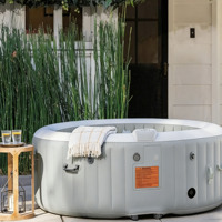 Baignoire gonflable en PVC laminé, spa rond de 550 L pour usage domestique et hôtelier