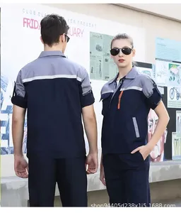 ZN-格安低MOQ夏用作業服シャツとパンツ配達員服ユニセックスタクシー運転手ユニフォーム - Product Image 6