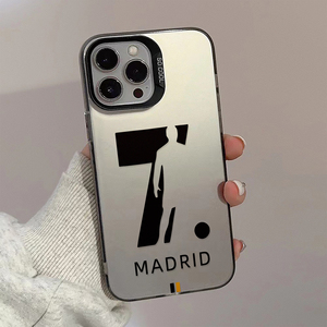 # Funda para iPhone con Silueta de 7 Jugadores de Fútbol de <span class=keywords><strong>Madrid</strong></span>, Funda Antigolpes Compatible con la Serie iPhone 17/16/15/14/13 ProMax - Product Image 3