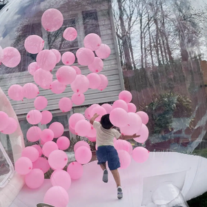 Altamente recomendado fiesta cumpleaños transparente PVC Dom Jumping House Bounce globo inflable burbuja casa para niños - Product Image 2