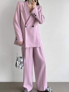 Abiti da donna con un bottone giacche Vintage Slim Fit da ufficio eleganti blazer <span class=keywords><strong>e</strong></span> pantaloni due pezzi da ufficio - Product Image 4