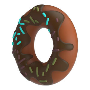 Anneau pénien en silicone en forme de beignet pour homme, pour retarder l'éjaculation et améliorer les performances sexuelles pour adultes - Product Image 2