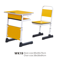 Meubles scolaires modernes en plastique, chaises d'élève de classe, table de bureau, hauteur réglable, se combine en ensemble, atelier, usage domestique, bureau