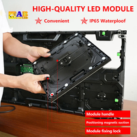 Layar Latar Belakang LED 3D Melengkung untuk Luar Ruangan, Tahan Air IP65, Panel HQ P4.81 250*250mm, Prosesor Video untuk Panggung Pernikahan