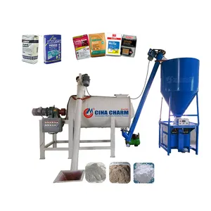 Pequeña línea de producción de mortero seco 3-5 T/H Máquina de fabricación de mezcla adhesiva para azulejos Mezclador de mortero seco máquinas de mezcla seca para la venta