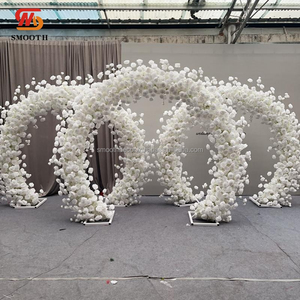 SMOOTH New Artificial Silk White Rose Flower Wall Indoor Outdoor <b>Wedding</b>/Christmas <b>Arch</b> for Backdrop Decoration - Product Image 6
