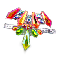 Antigua Carnival 2027 Vente en gros d'appliques thermocollantes en strass à dos en gel néon, en pierre de résine aux couleurs néon assorties