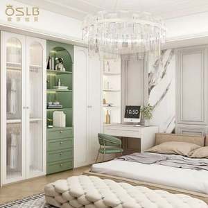 ตู้เสื้อผ้าไม้สองชั้นเป็นมิตรกับสิ่งแวดล้อมดีไซน์ทันสมัยปรับแต่งได้ตามต้องการสำหรับห้องนอน - Product Image 4