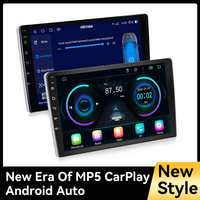 Lecteur multimédia de voiture 9 10 pouces MP5 2 Din Radio Android Carplay sans fil Navigation GPS Écran IPS Commande vocale AI